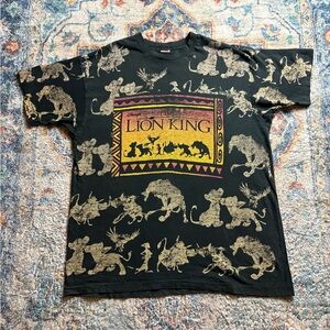 Vintage Disney The Lion King All Over Print T-shirt Size XL